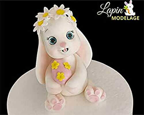 Modelage en pâte à sucre Lapin de Pâques