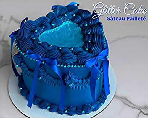 Vintage Cake Coeur Paillettes- Glitter Cake