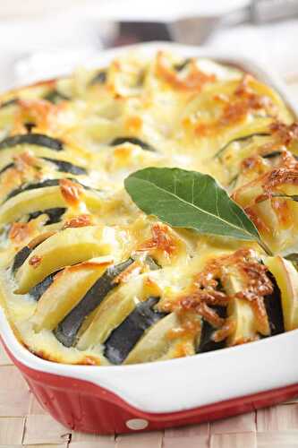 Gratin de pommes de terre et courgettes