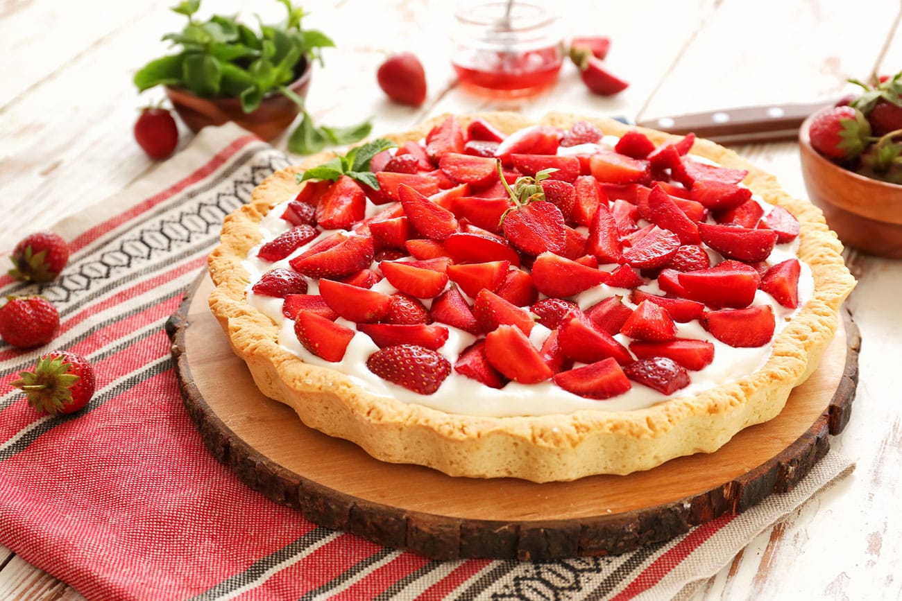 Tarte aux Fraises et Yaourt faite Maison