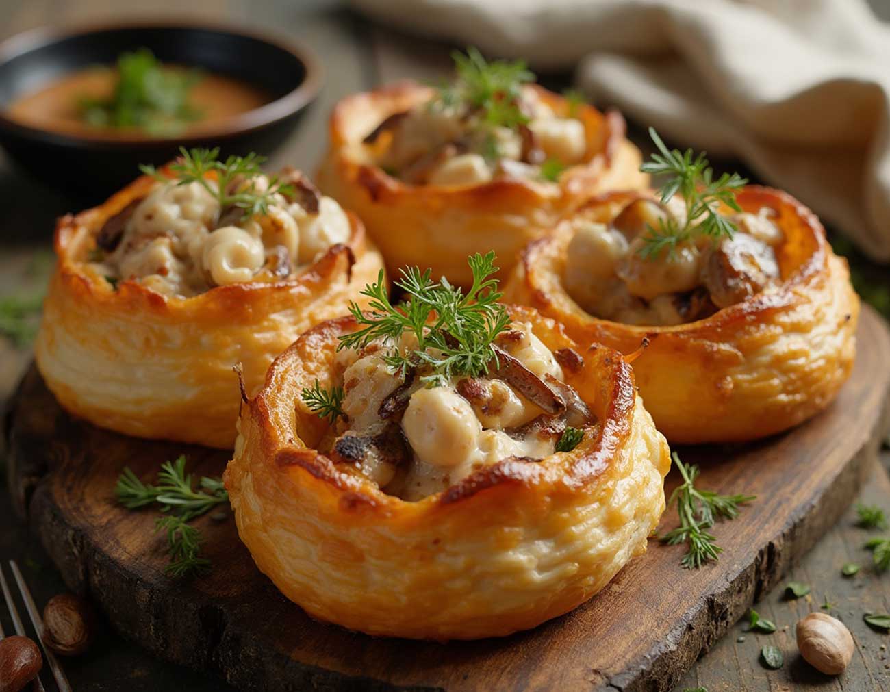 Laissez-vous tenter par ce Vol-au-Vent au Poulet et Champignons facile et savoureux !