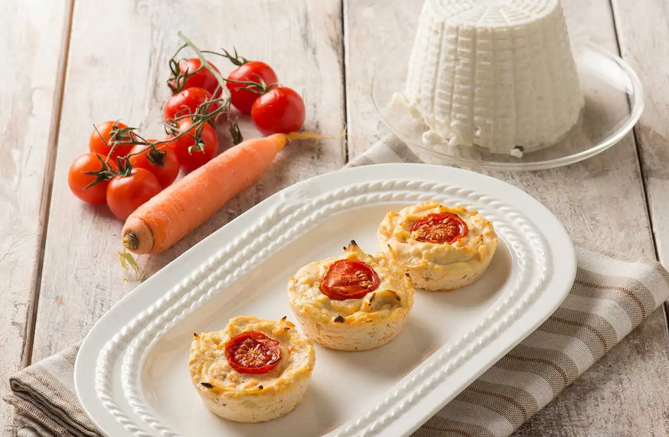 Petits Flans de Ricotta aux Tomates et Carottes (version allégée)