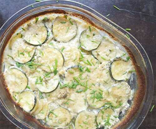 Gratin de pommes de terre et courgettes