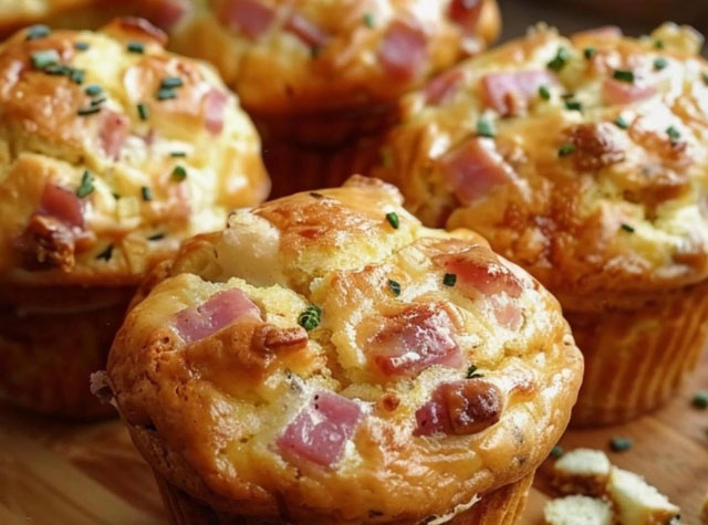 Muffins légers jambon et Kiri WW