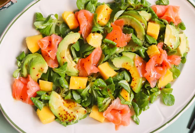 Salade de Saumon Fumé Mangue et Avocat WW