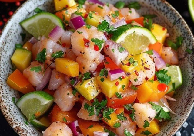 Ceviche de Crevettes Mangue et Avocat WW