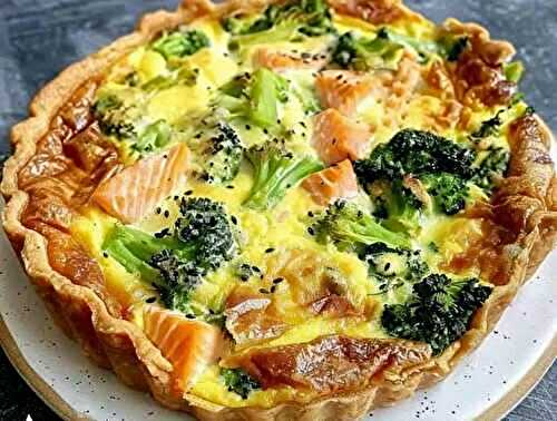 Quiche Sans Pâte au Saumon brocoli et Kiri WW