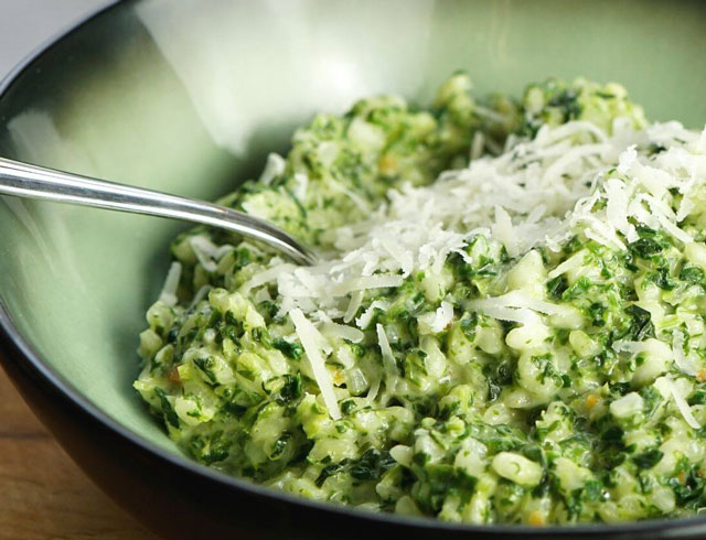 Risotto Léger aux Épinards et Parmesan WW