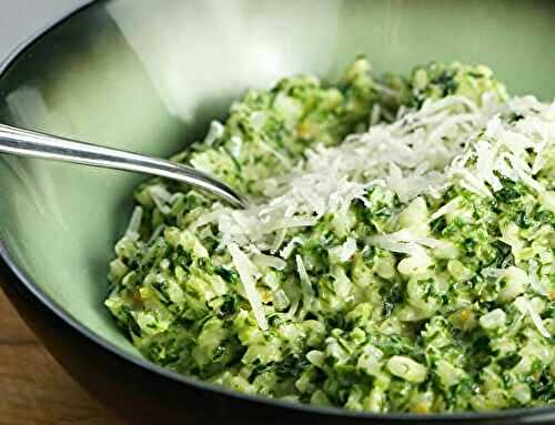 Risotto Léger aux Épinards et Parmesan WW