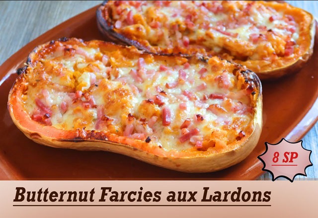 Butternut Farcie aux Lardons WW