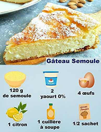 Gâteau Semoule Parfumé au Citron