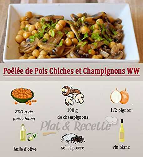 Poêlée de Pois Chiches et Champignons WW