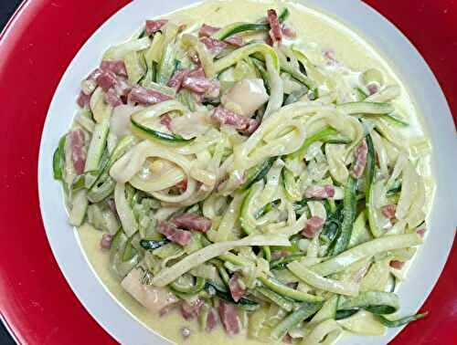 Tagliatelles de Courgettes Façon Carbonara