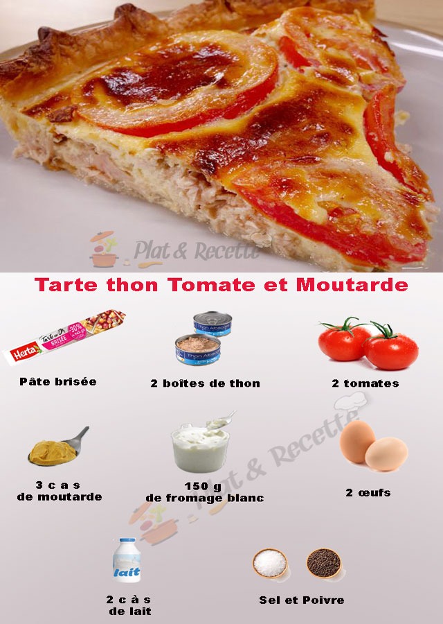 Tarte thon Tomate et Moutarde