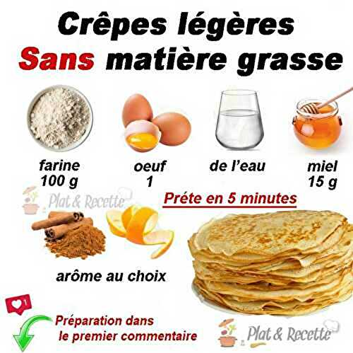 Crêpes Légères Sans Matière Grasse