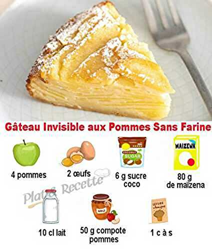 Gâteau Invisible aux Pommes Sans Farine