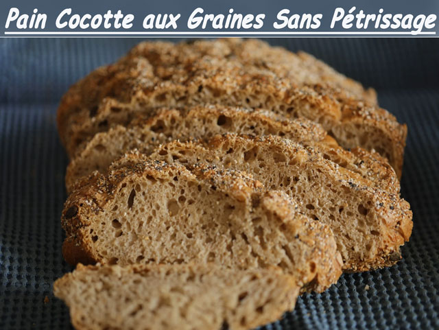 Pain Cocotte aux Graines Sans Pétrissage