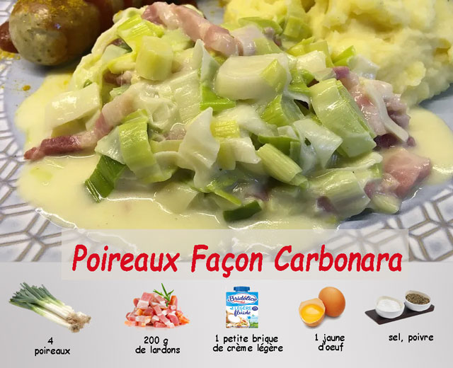 Poireaux Façon Carbonara