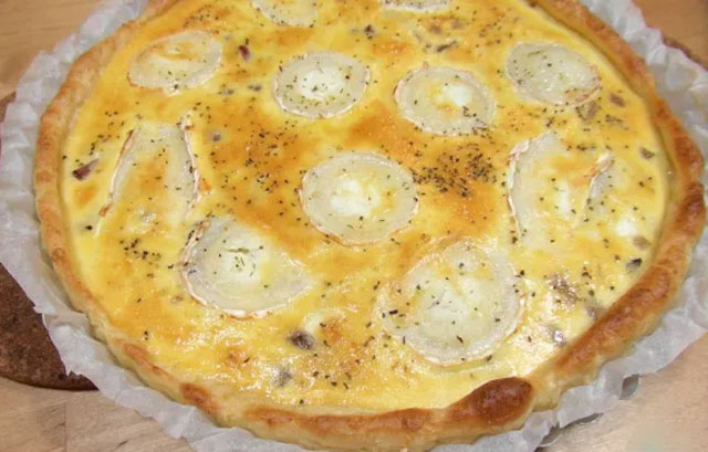 Quiche au Bacon Champignons et Chèvre