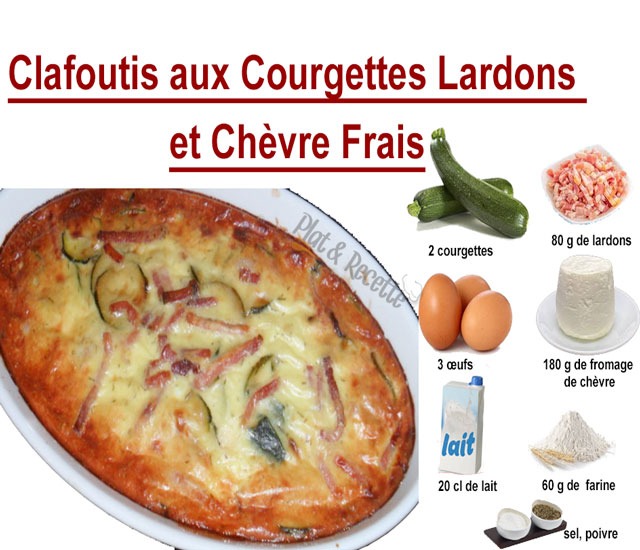 Clafoutis aux Courgettes Lardons et Chèvre Frais