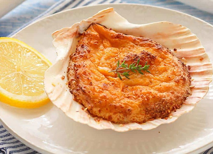 Coquilles Saint Jacques Gratinées