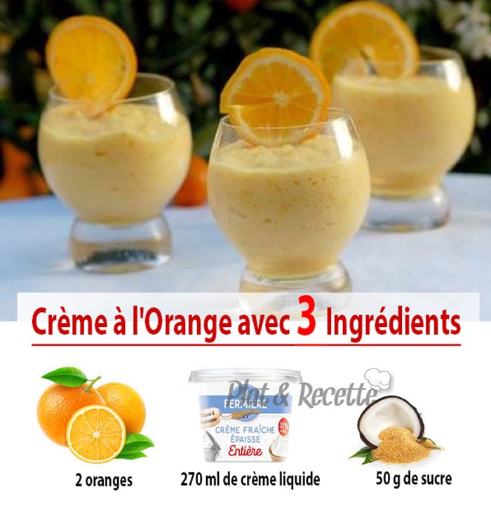 Crème à l'Orange avec 3 Ingrédients