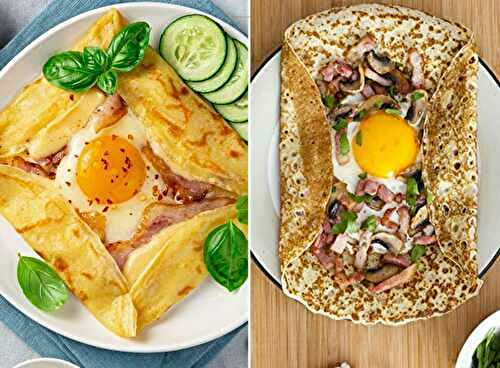 Galettes bretonnes : Jambon Fromage et Lardons Champignons