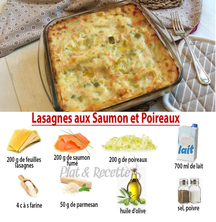 Lasagnes aux Saumon et Poireaux