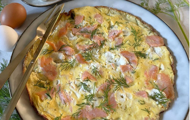 Omelette au Saumon et Chèvre