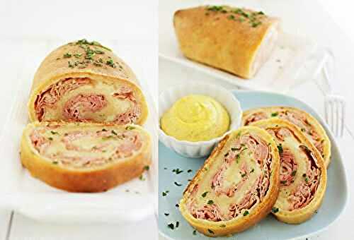 Pain Farci Roulé au Jambon et Fromage