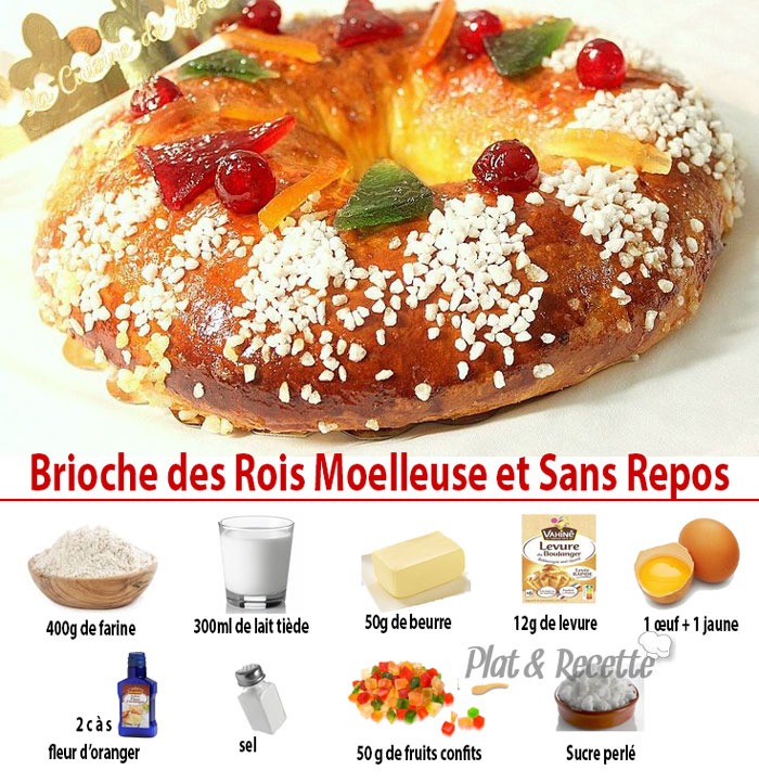 Brioche des Rois Moelleuse et Sans Repos