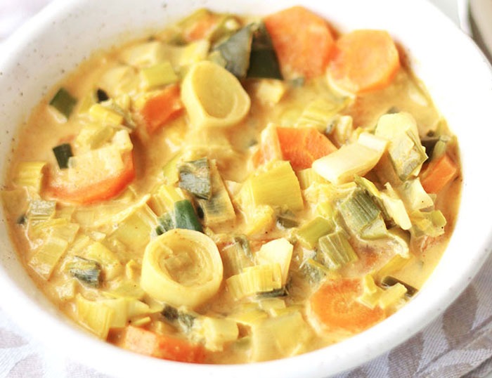 Curry de Poireaux et Carottes