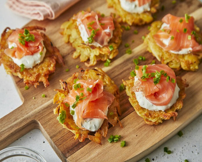 Röstis de Pommes de Terre au Saumon Fumé