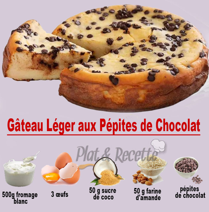 Gâteau Léger aux Pépites de Chocolat