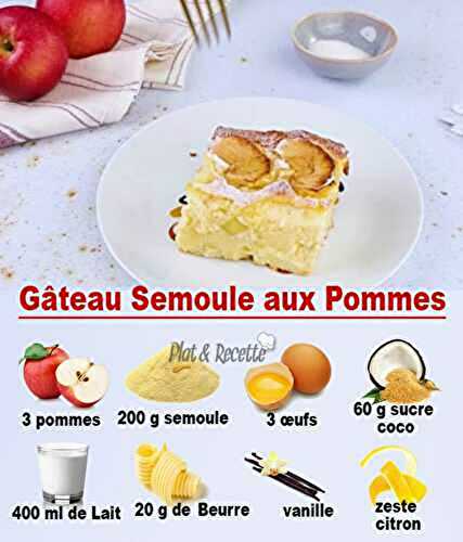 Gâteau Semoule aux Pommes