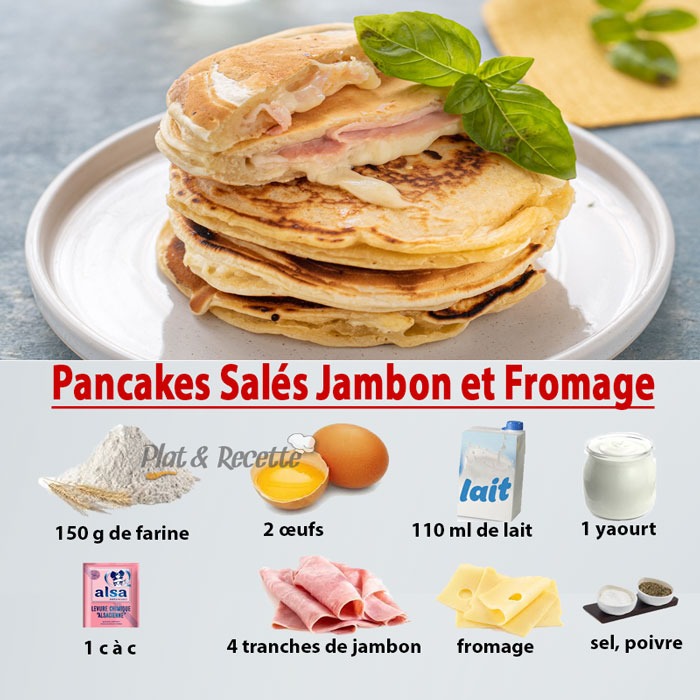 Pancakes Salés Jambon et Fromage