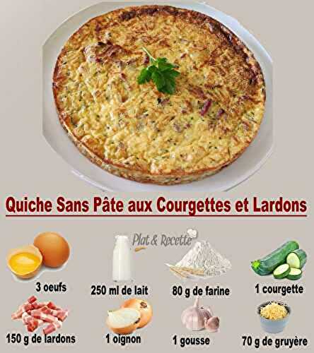 Quiche Sans Pâte aux Courgettes et Lardons