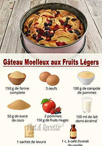 Gâteau Moelleux aux Fruits Légers