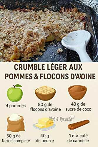 Crumble Léger aux Pommes et Flocons d’Avoine