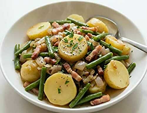 Poêlée de Lardons Pommes de Terre et Haricots Verts