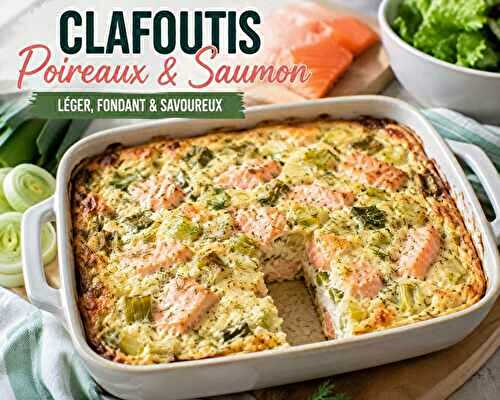 Clafoutis Léger aux Poireaux et au Saumon