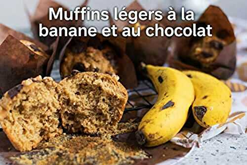 Muffins Légers à la Banane et au Chocolat