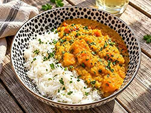 Dhal Léger de Patate Douce et Lentilles Corail