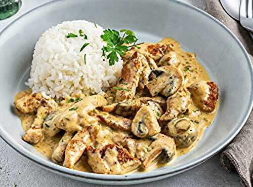 Poulet Crémeux aux Champignons