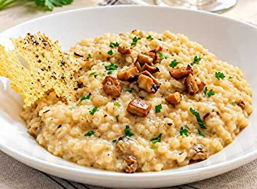 Risotto Léger et Crémeux aux Champignons
