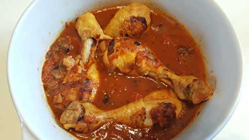Pilons de poulet à la tomate et au curry au Cookéo