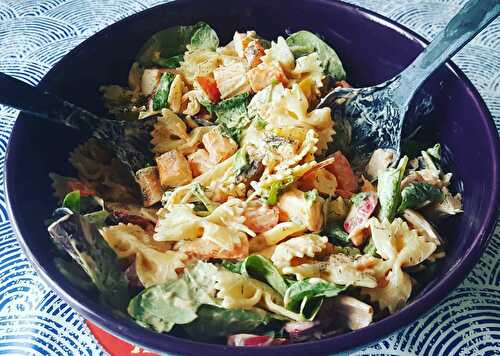 Salade de farfalle aux suprêmes de surimi - Bataille Food #91