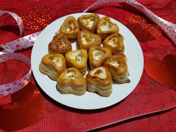 Petits cœurs feuilletés au Boursin