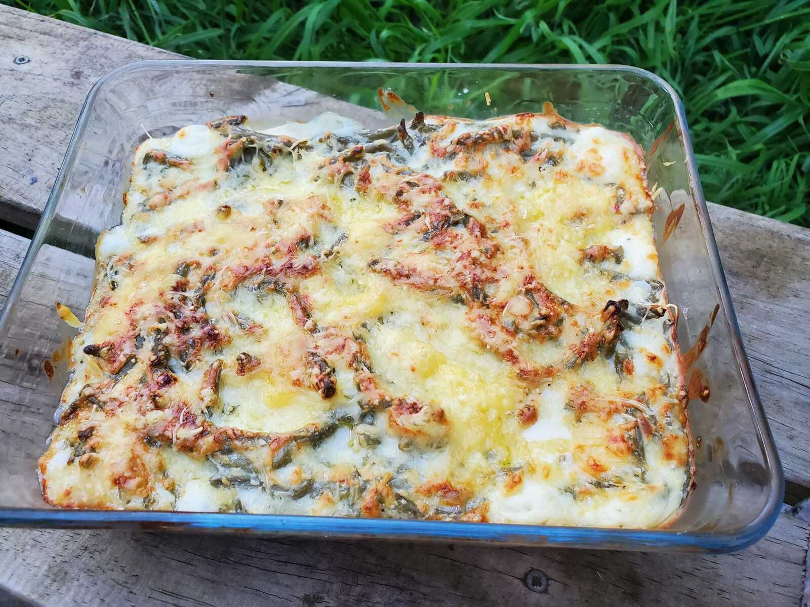 Haricots verts gratinés au comté