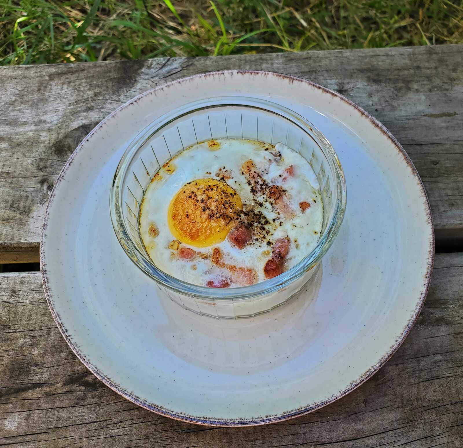 Oeuf cocotte carbo au air fryer